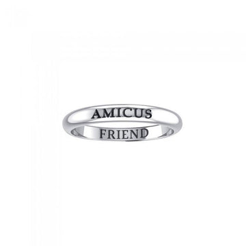 AMICUS FRIEND Sterling Silver Ring TRI611 - Jewelry